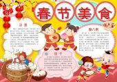 手抄报-春节美食，中国传统节日，过年，除夕-2