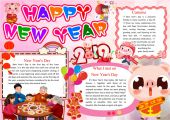 手抄报-猪年新年小报，春节，中国传统节日，过年-35