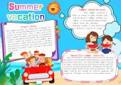 手抄报-暑假生活，假期安排，暑假旅游，英文版-6